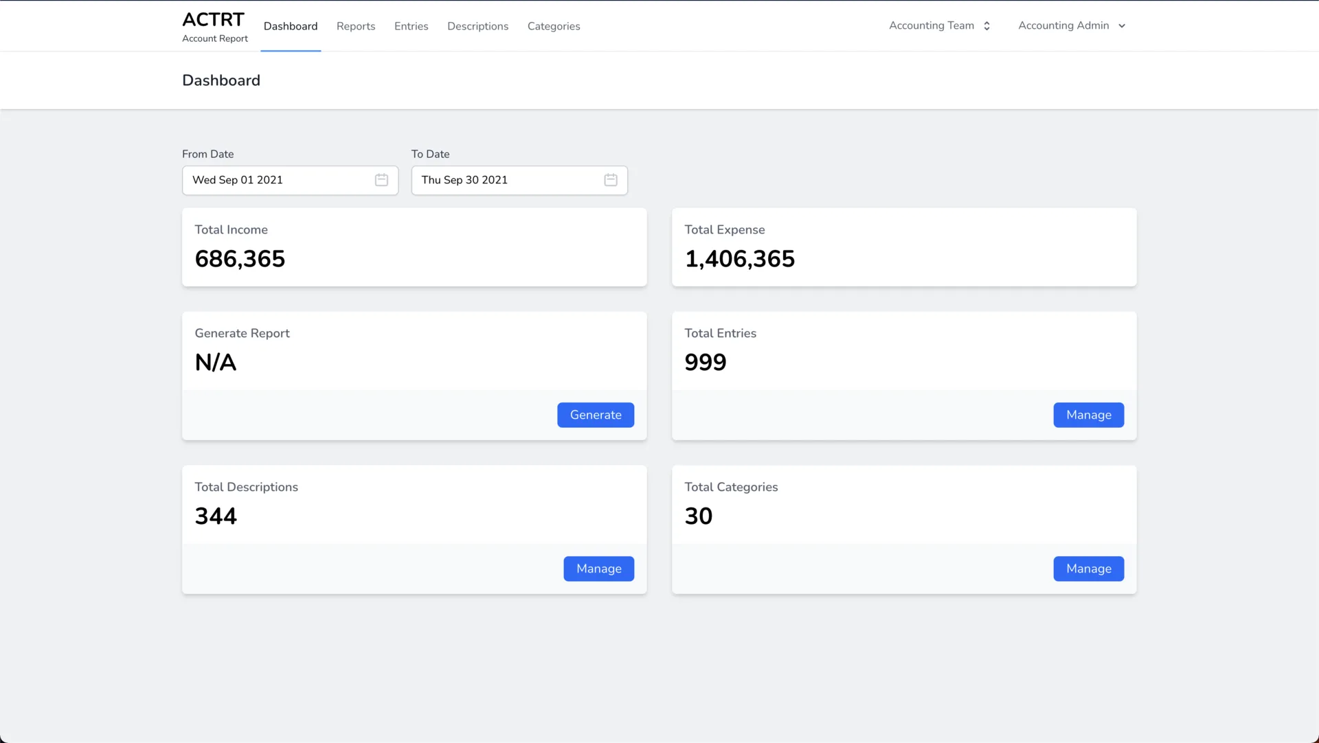 Account Report screenshot 1