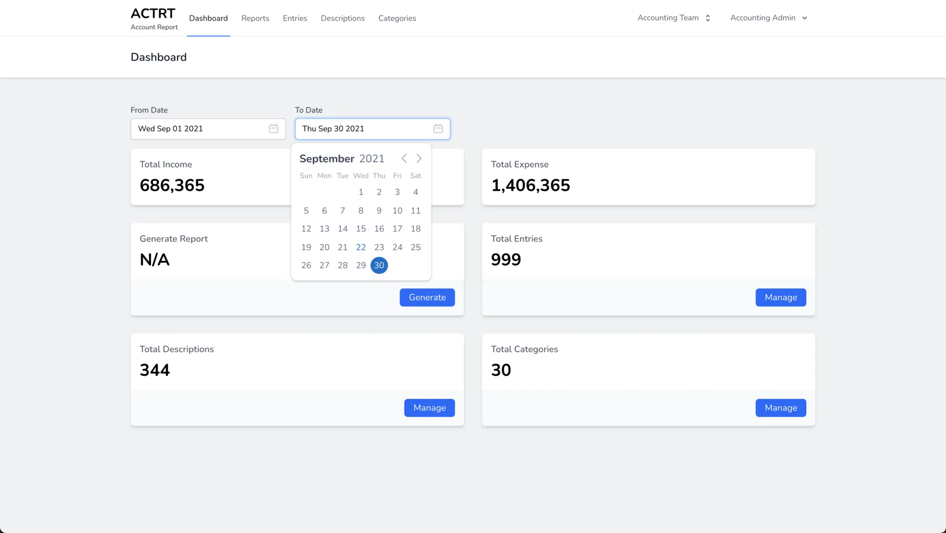 Account Report screenshot 2