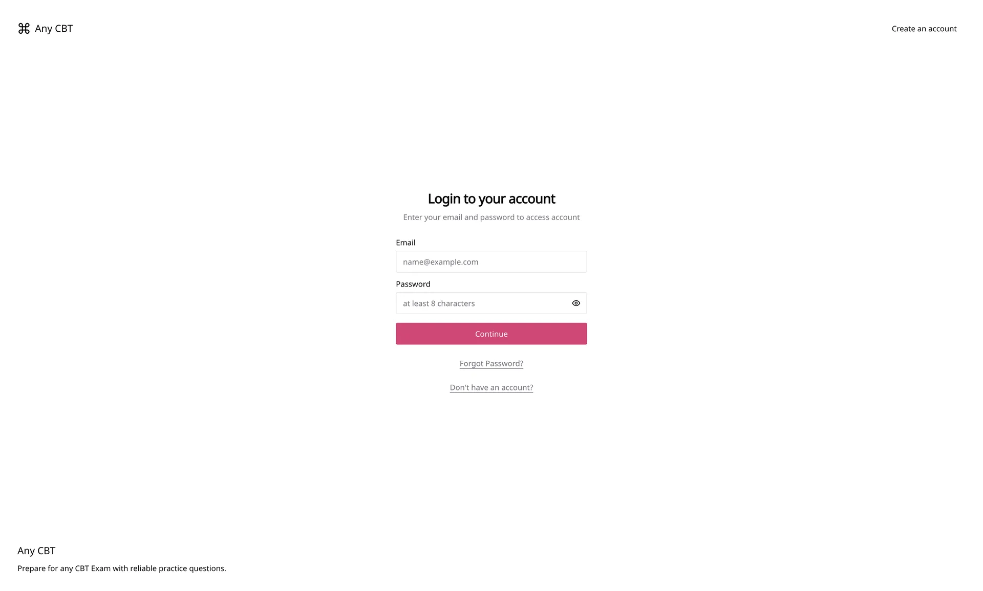 Any CBT login page