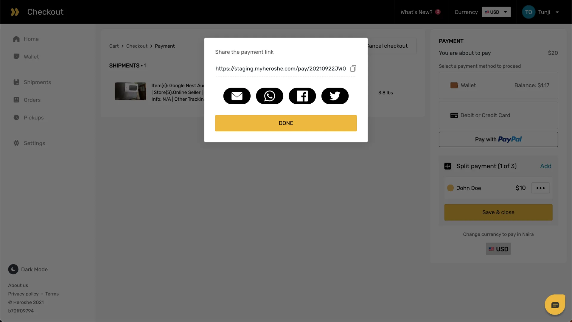 Heroshe Customer Web App - VERA screenshot 11