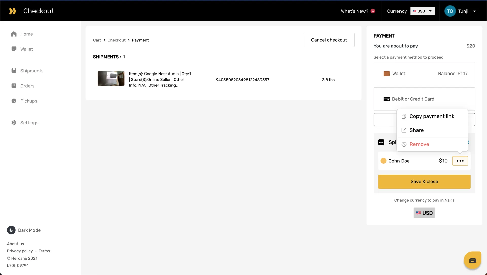 Heroshe Customer Web App - VERA screenshot 14