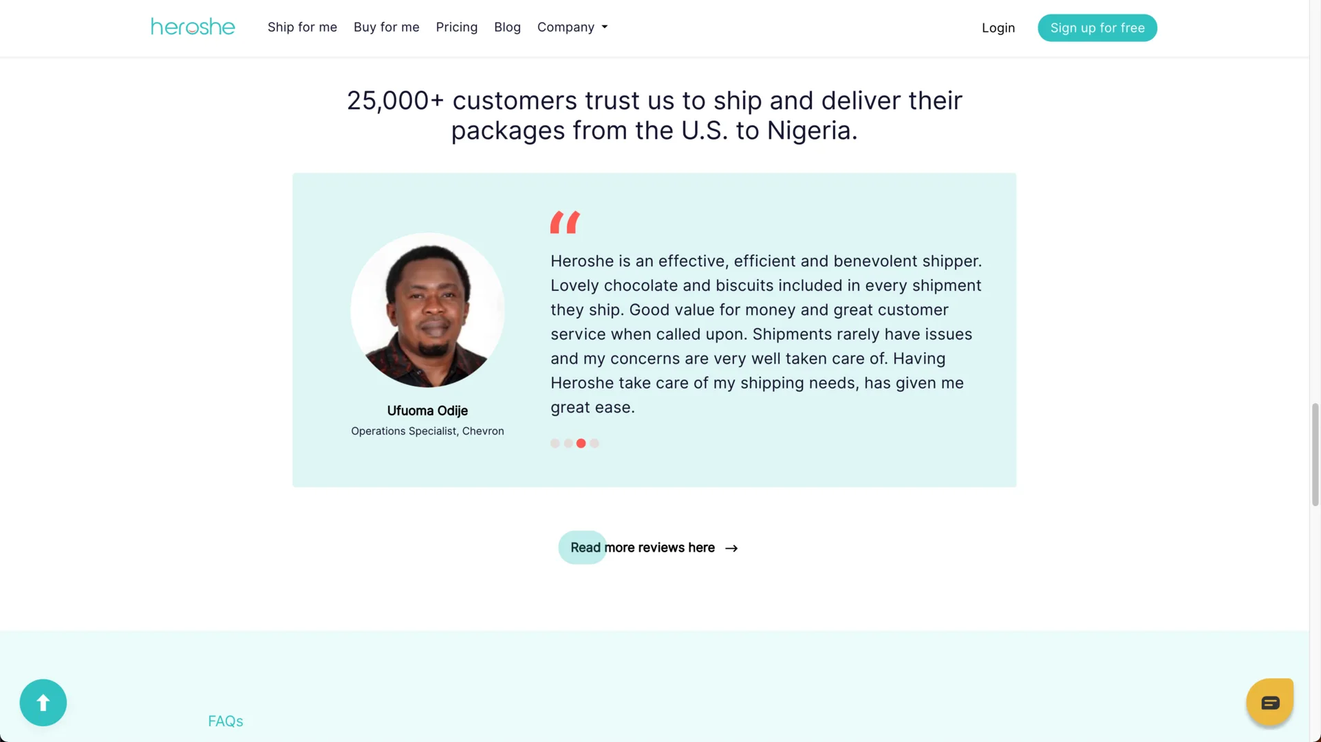 Heroshe Website screenshot 5