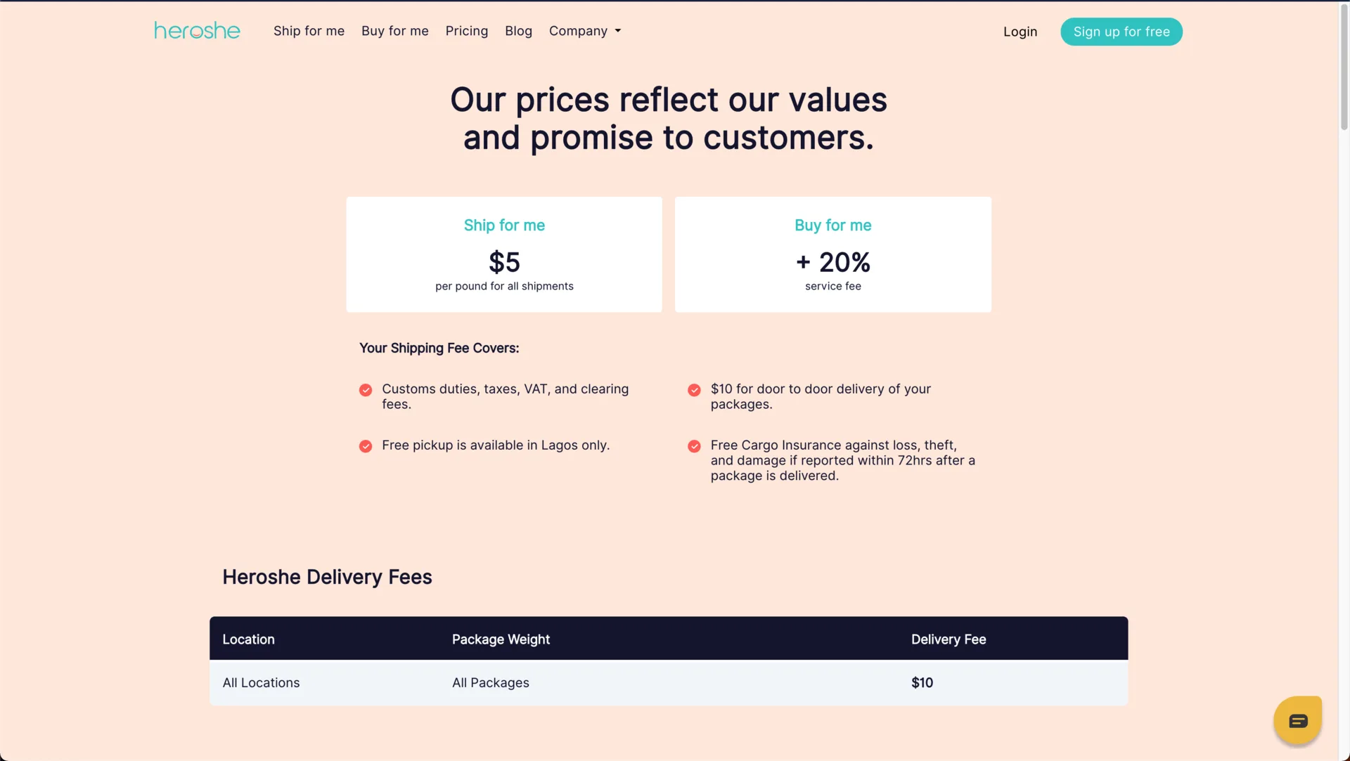Heroshe Website screenshot 6