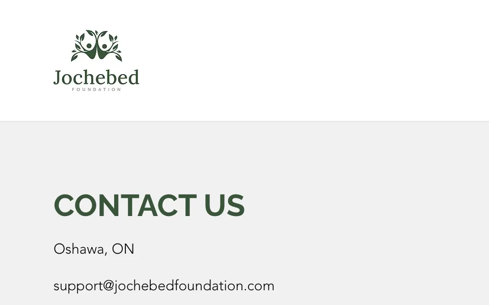 Jochebed Foundation contact page
