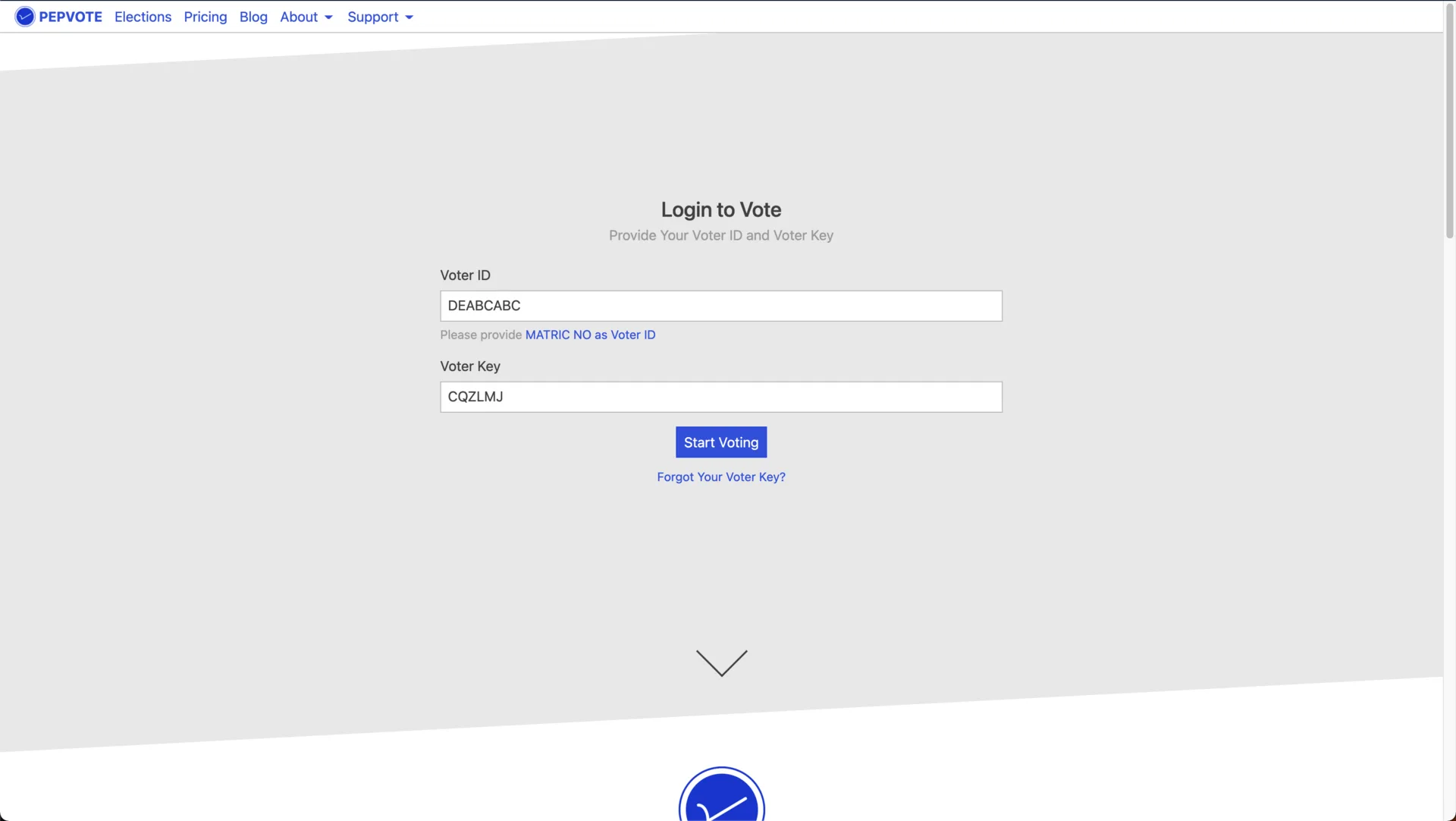 Pepvote Alpha screenshot 1