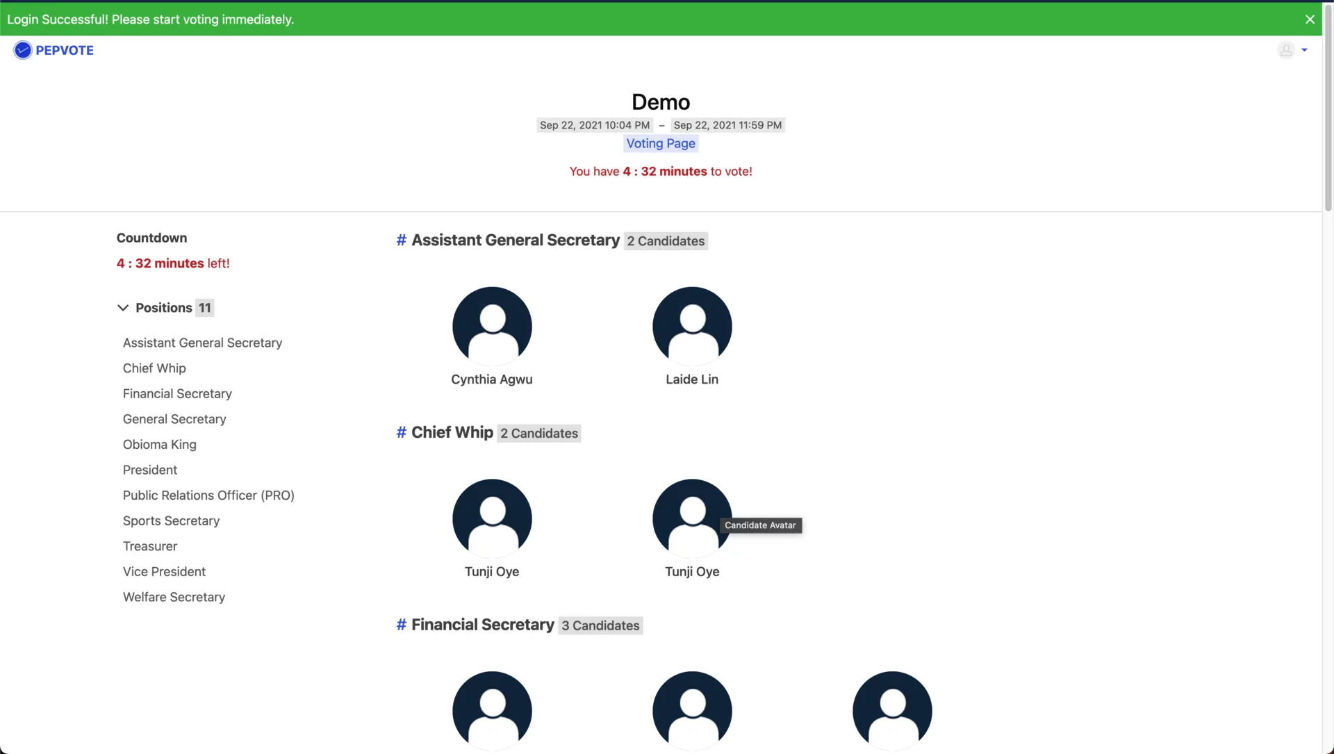 Pepvote Alpha screenshot 4