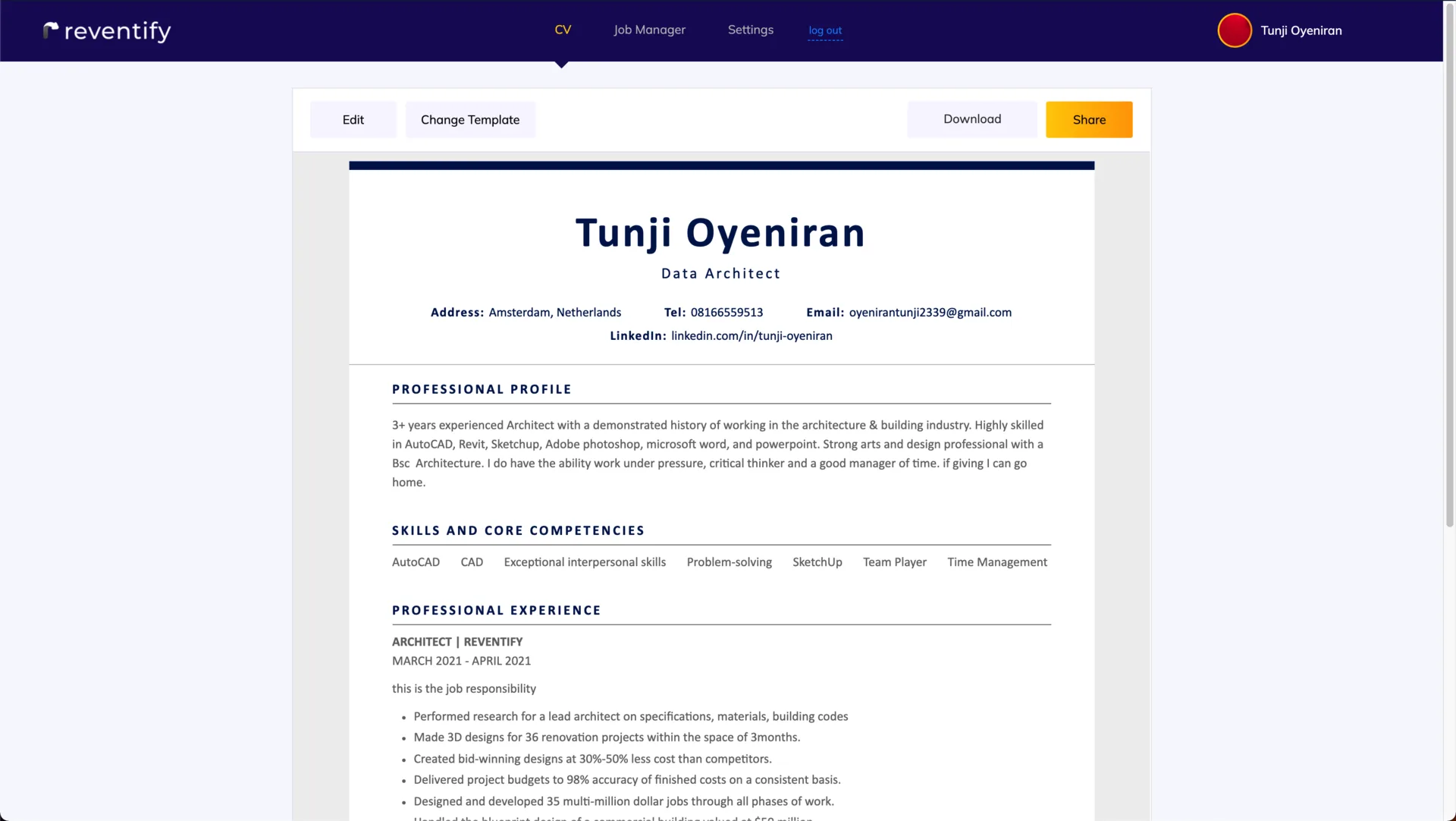 Reventify Web App screenshot 7