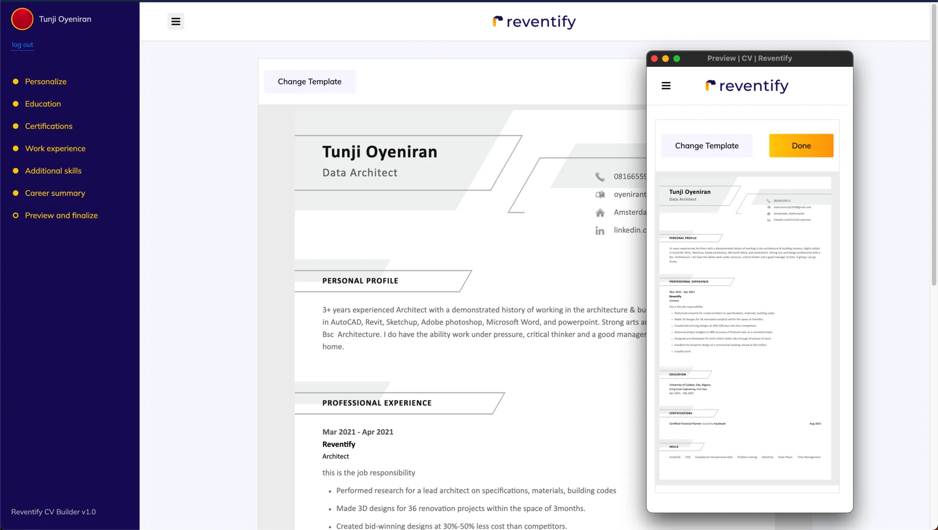 Reventify Web App screenshot 18
